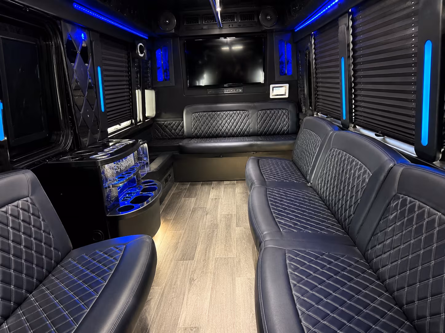 bridal party buses and sprinter vans for getting ready day transportation