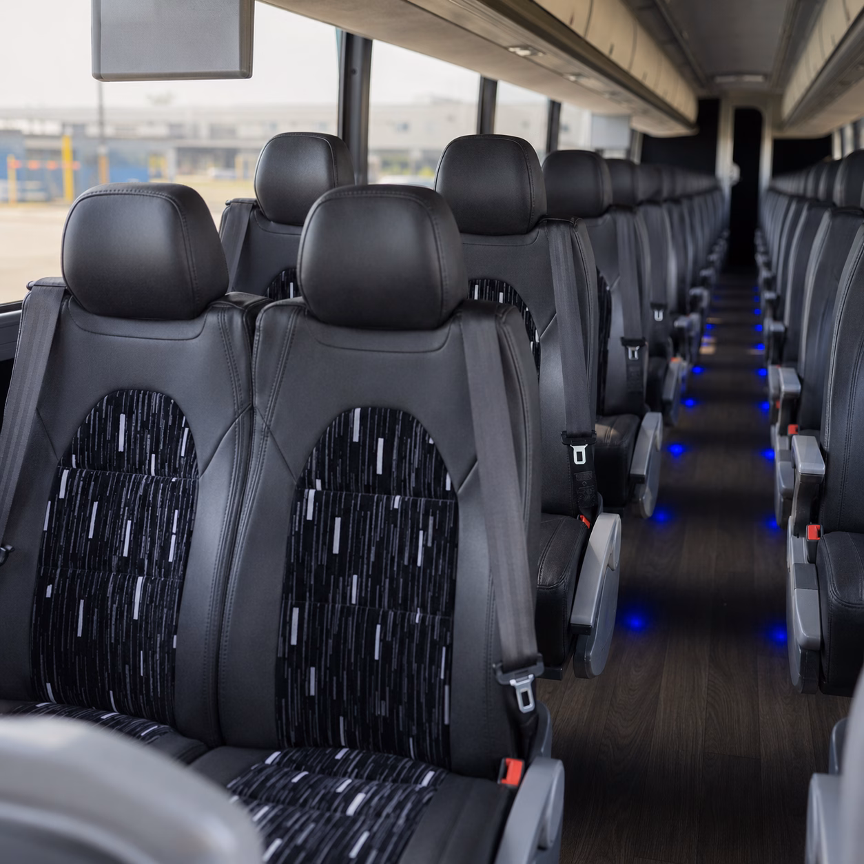 st charles charter bus rental interior